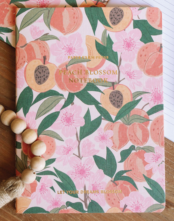Let Your Dreams Blossom Peach Blossom Stitched Notebook, 3 of 3
