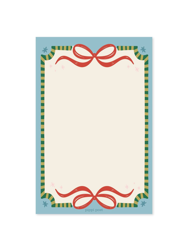 Christmas Coquette Bows 4×6 Notepad, 2 of 2