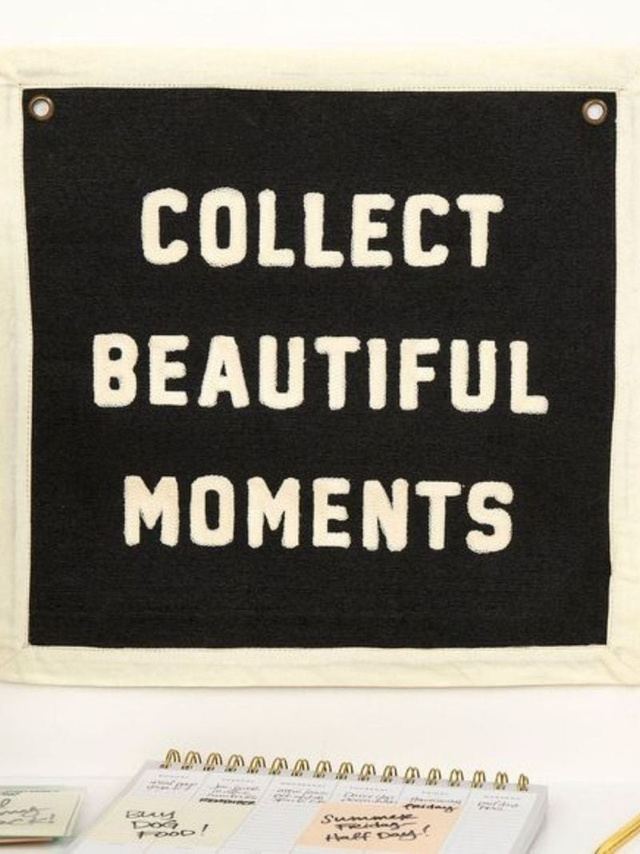 Beautiful Moments Embroidered Canvas Banner, 3 of 3