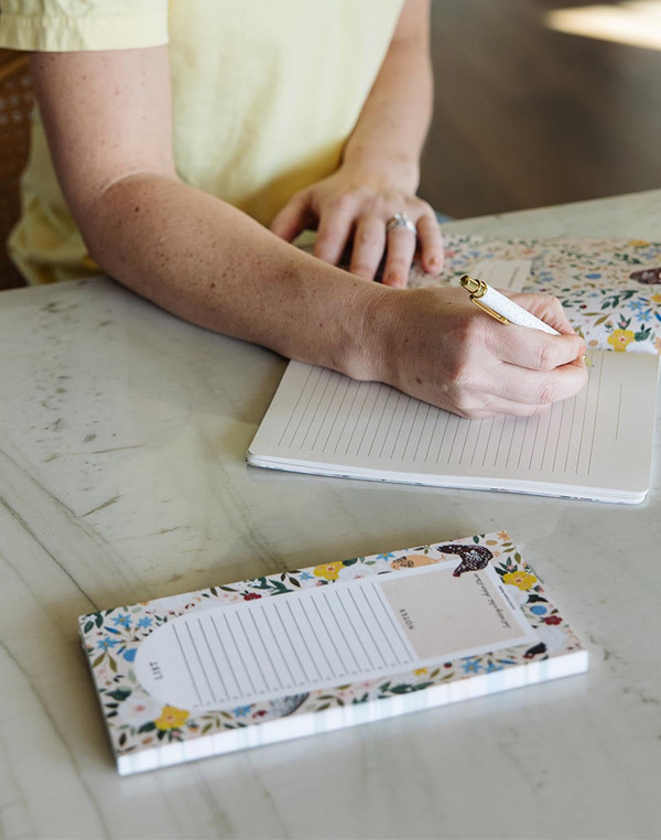 Chickens & Flowers Market List Notepad, 2 of 3