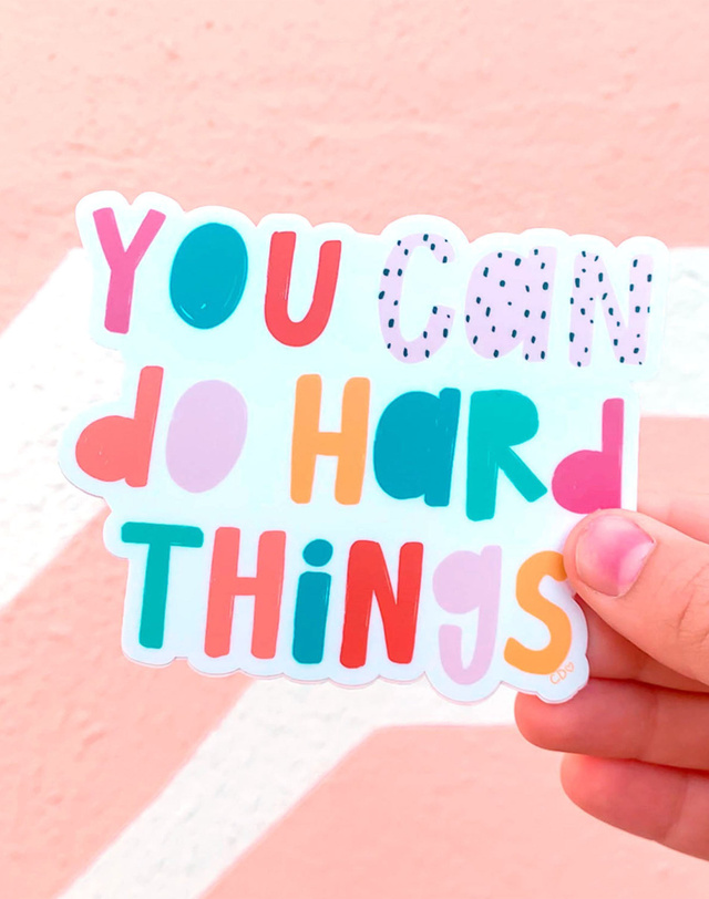 You Can Do Hard Things Decal Sticker, 2 of 4