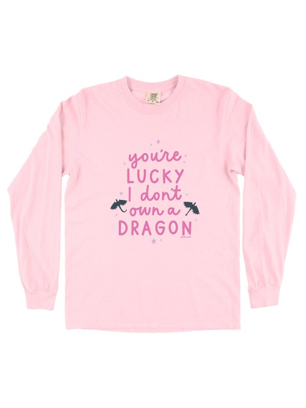 You're Lucky I Don't Own A Dragon Long-Sleeve Tee - Blossom, 4 of 4
