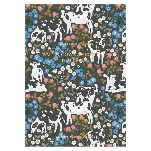 Milk Cows & Flowers Stitched Notebook, 1 of 3