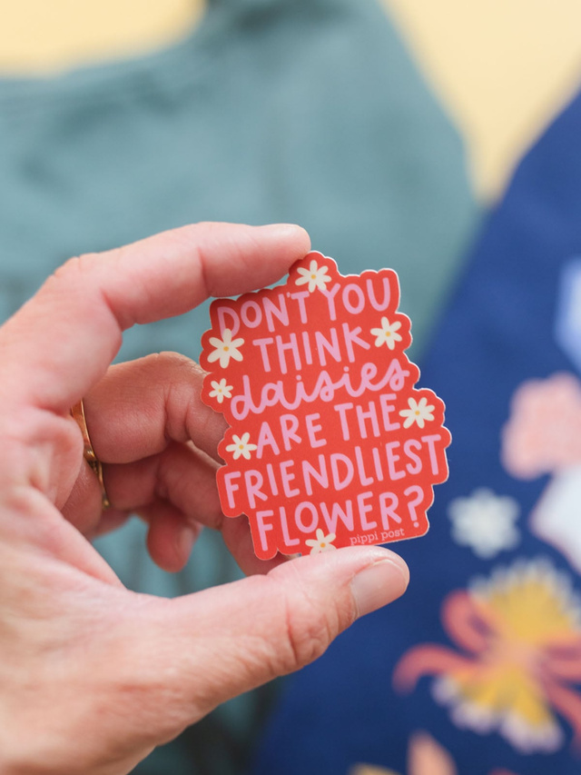Daisies Are The Friendliest Flower Decal Sticker, 1 of 2