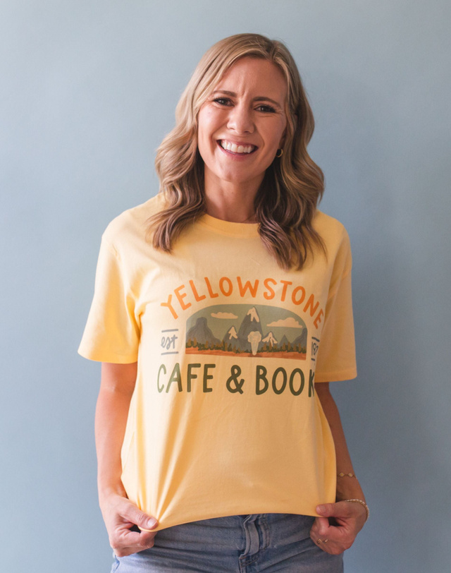 Yellowstone Cafe and Books Tee - Butter, 1 of 4