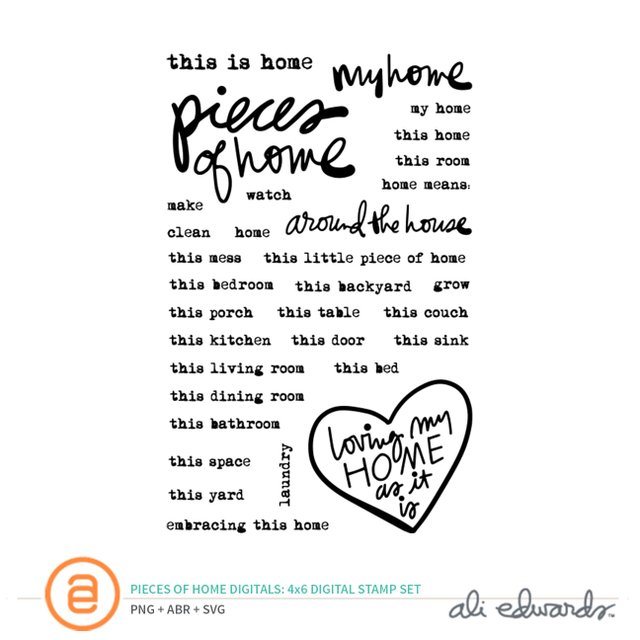 Pieces of Home Digital Stamp Set, 1 of 1