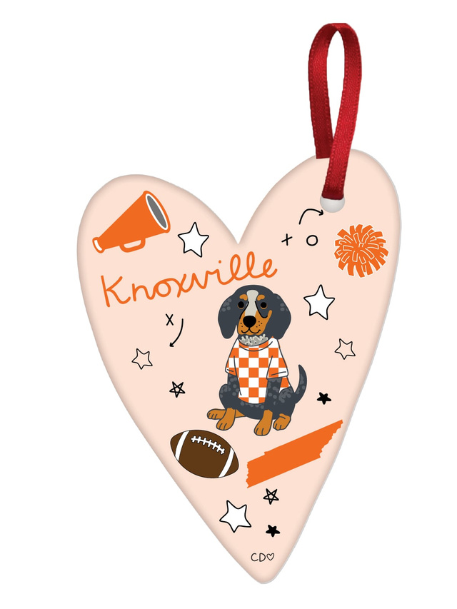 Knoxville Football Game Day Ceramic Christmas Ornament, 1 of 2