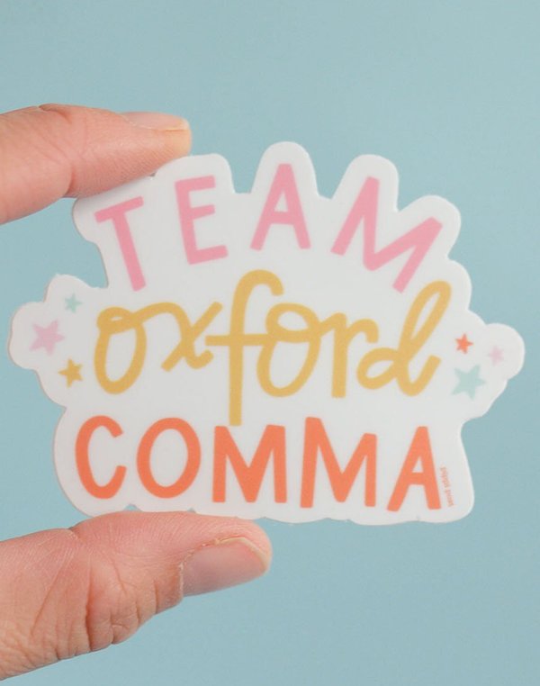 Team Oxford Comma Decal Sticker, 4 of 5