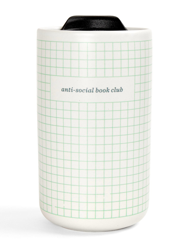 Anti Social Book Club Travel Ceramic Coffee Mug, 1 of 1