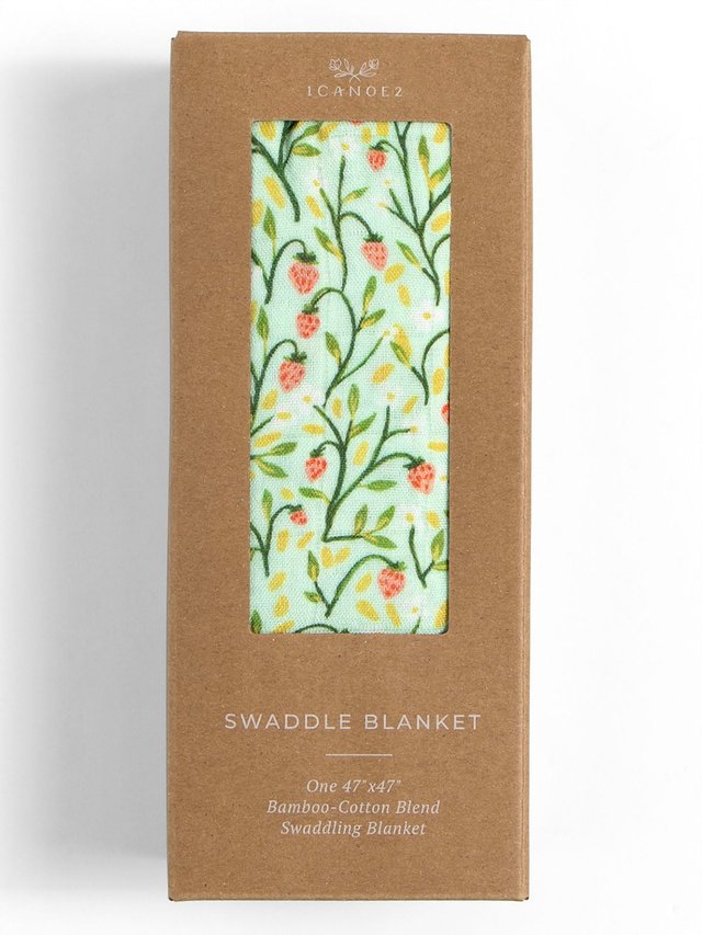 Strawberry Meadow Baby Swaddle, 4 of 5