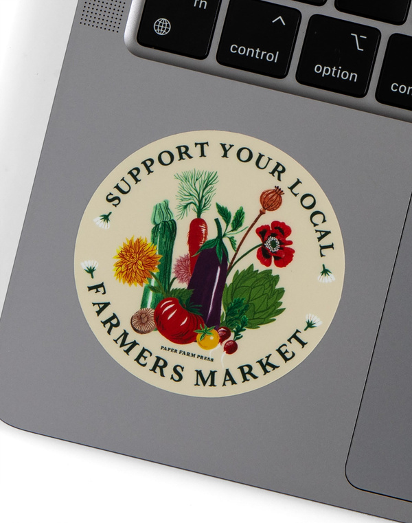 Support Your Local Farmers Market Decal Sticker, 2 of 5