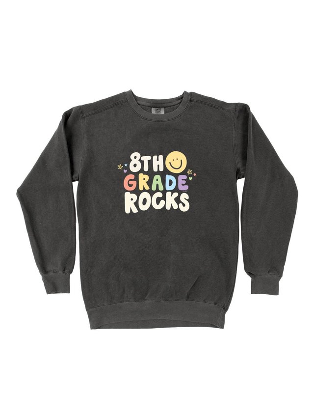 8th Grade Rocks Sweatshirt - Pepper, 1 of 1