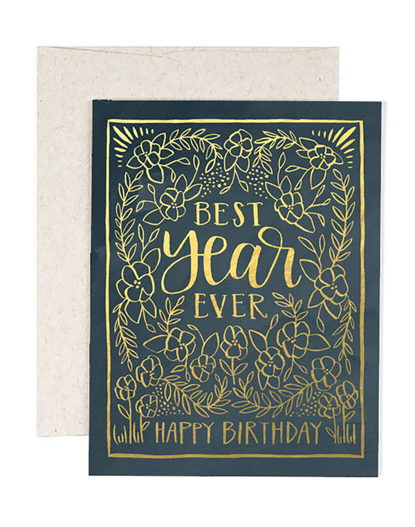 Best Year Ever Birthday Greeting Card, 1 of 1