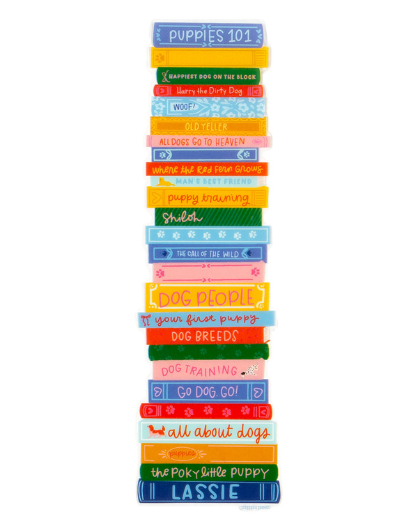 Dog Book Stack Transparent Bookmark, 3 of 4