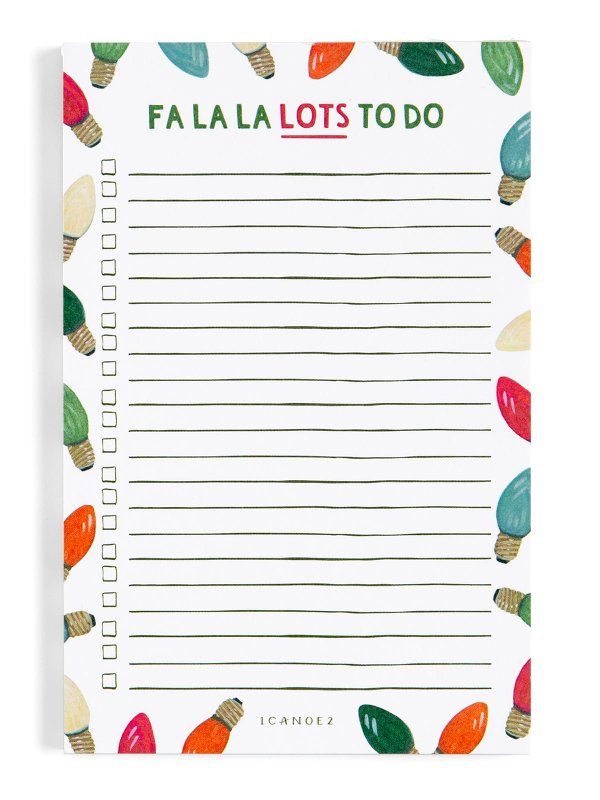 Fa La La Lots To Do Christmas 4×6 Notepad, 2 of 2