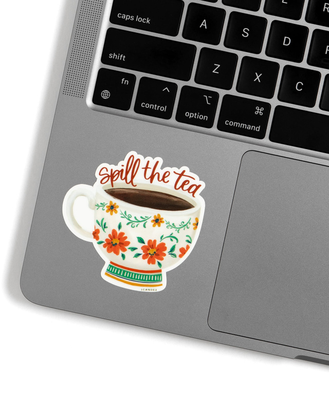 Spill The Tea Decal Sticker, 2 of 3
