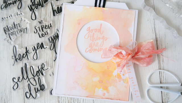 Stamp Set : 6×8 Be Positive, 5 of 5