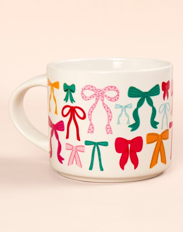 Ribbon Coquette Bows Mug - Cream, 3 of 3
