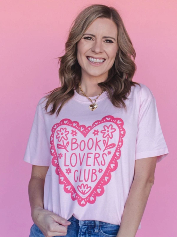 Book Lovers Club - Pippi Tee - Blush, 2 of 3