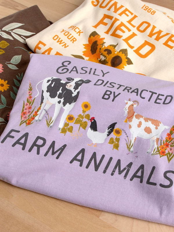 Easily Distracted By Farm Animals Tee - Orchid, 3 of 4