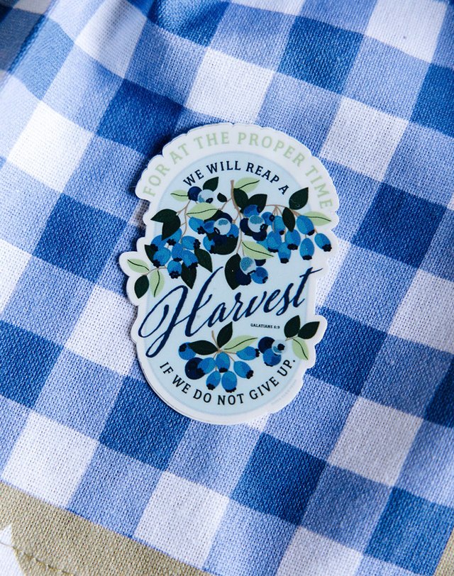 Blueberry Faith Decal Sticker, 3 of 3