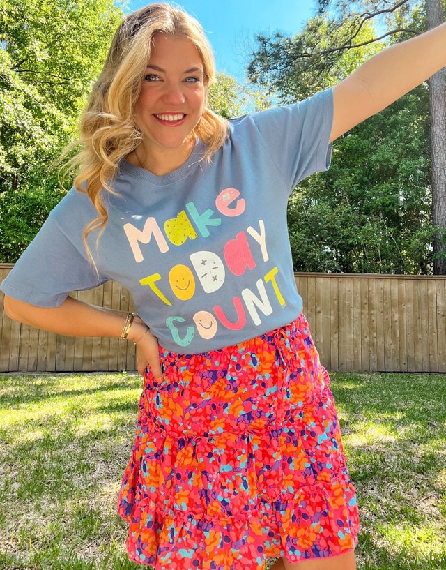 Make Today Count - Callie Tee - Infinity Blue, 1 of 4
