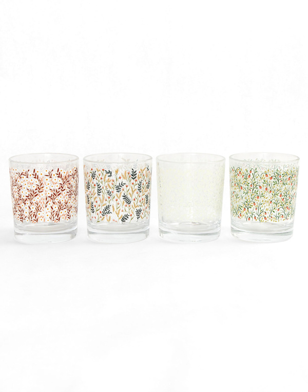 Tiny Floral Short Juice Glass Set, 7 of 7