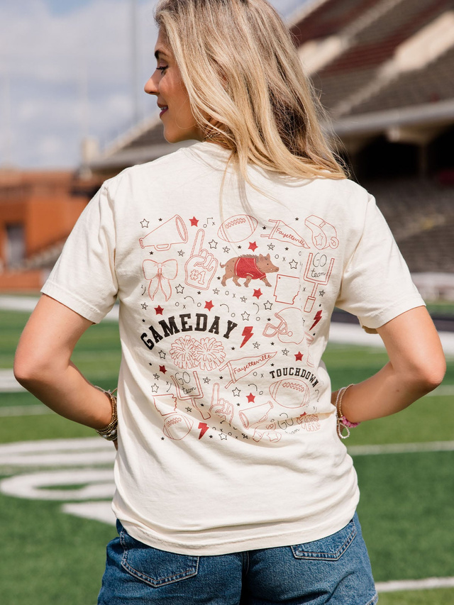 Fayetteville Football Game Day Tee - Ivory, 1 of 5