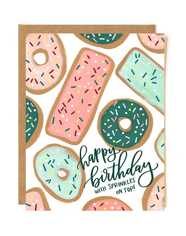 Donut Birthday Greeting Card, 1 of 1