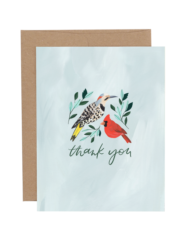 Birds Thank You Greeting Card, 1 of 1