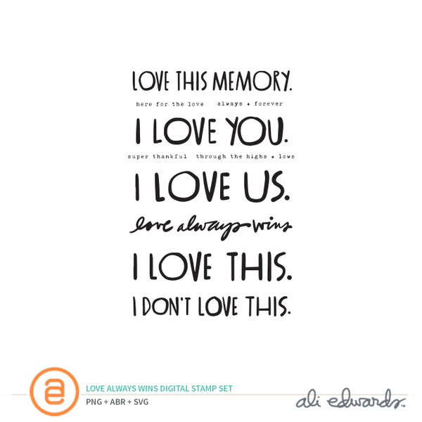 Love Always Wins Digital Stamp Set, 1 of 1