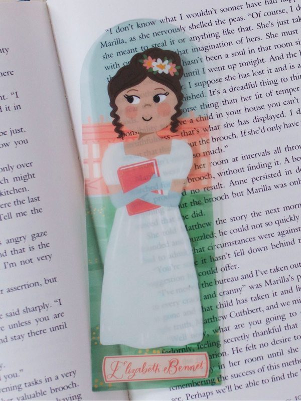Pride and Prejudice Elizabeth Bennet Transparent Bookmark, 1 of 3