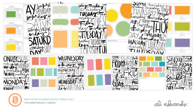Week In The Life™ 2021 Digital 6×8 Layered Templates + Overlays, 1 of 1