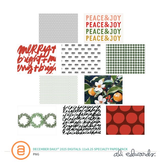 December Daily® 2025 Digital 11×8.25 Specialty Paper Pack, 1 of 1