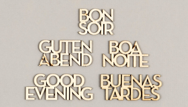 Good Evening Wood Veneer Words, 1 of 1