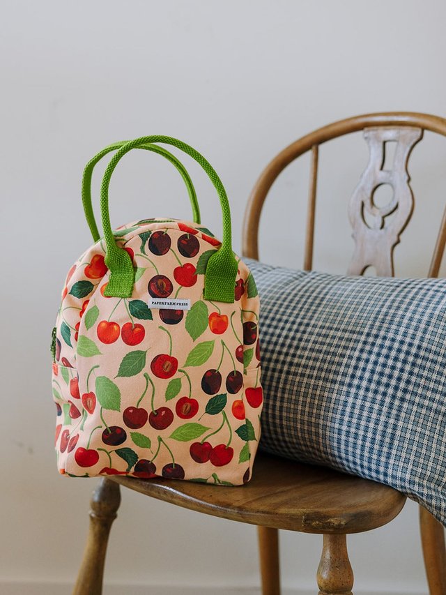 Cherry Grove Reusable Canvas Lunch Tote Bag, 4 of 8