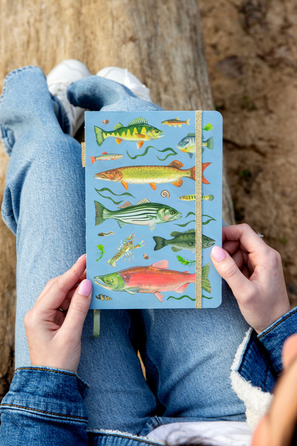 Freshwater Fish Lay Flat Lined Journal, 1 of 4