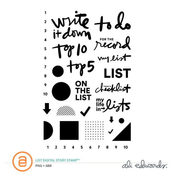 List Digital Story Stamp™ , 1 of 1