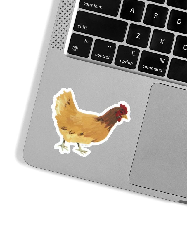 Brown Chicken Decal Sticker, 2 of 2