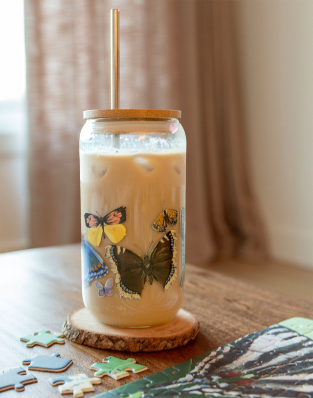 Butterfly Glass Can, 1 of 3
