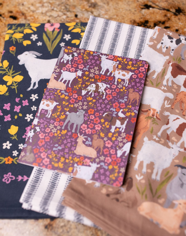 Goats & Flowers Stitched Notebook, 4 of 5