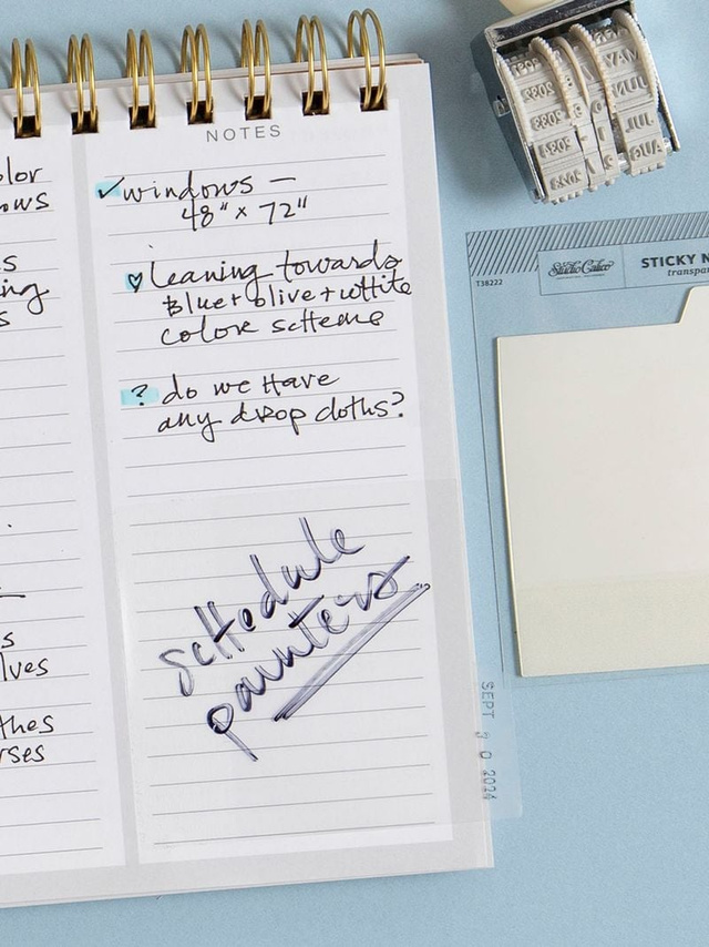 Tabbed Transparent Sticky Notes - Clear, 2 of 4