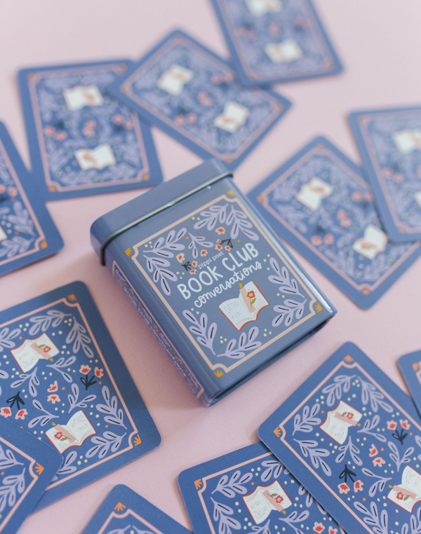 Book Club Reading Conversation Game - Deck of Cards + Storage Tin, 4 of 7