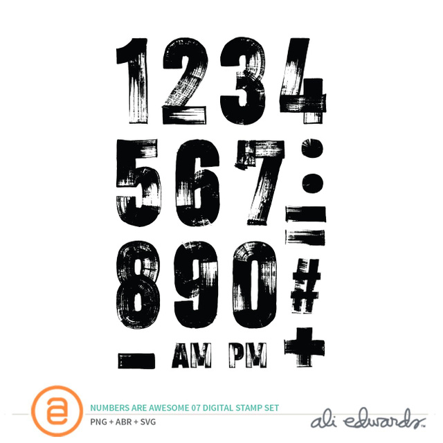 Numbers Are Awesome #7 Digital Stamp Set, 1 of 1