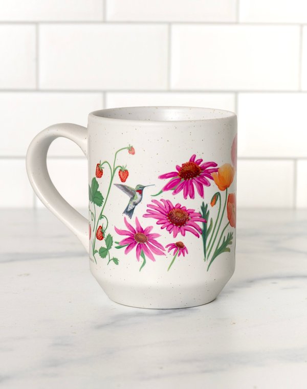 Garden Blooms Floral 14oz Ceramic Coffee Mug, 1 of 4