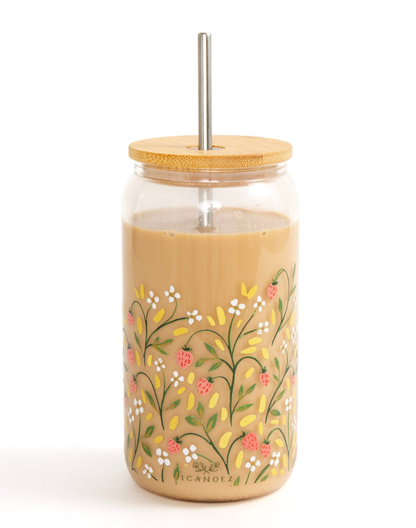 Strawberry Meadow Glass Can, 4 of 4