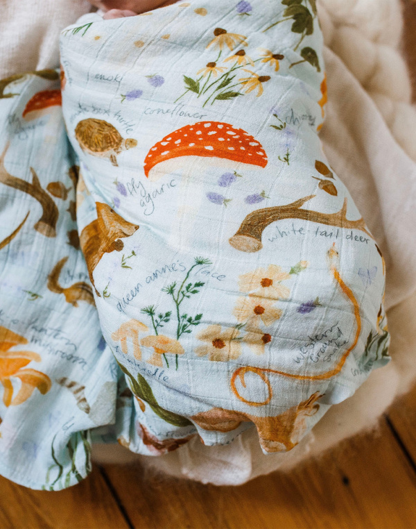 Flora & Fauna Baby Swaddle, 3 of 8