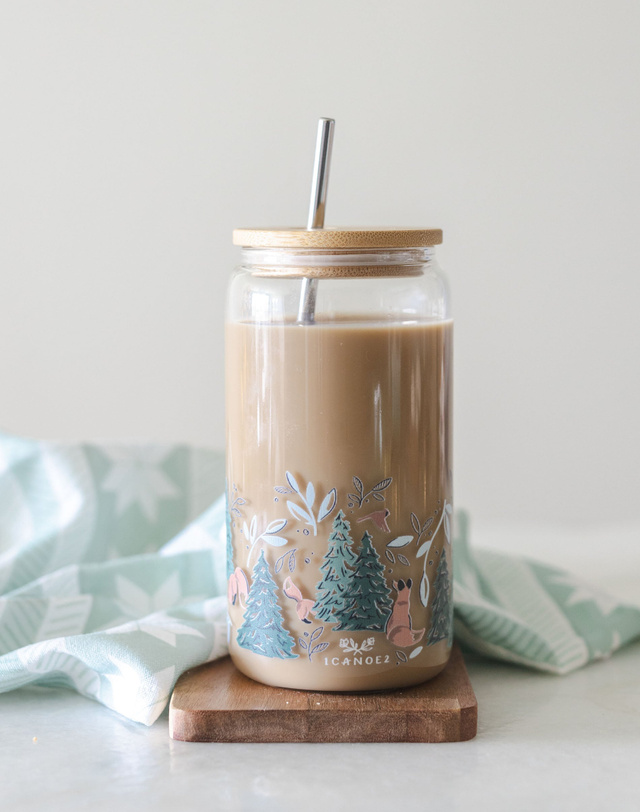 Winter Fox 16oz Glass Can, 1 of 4
