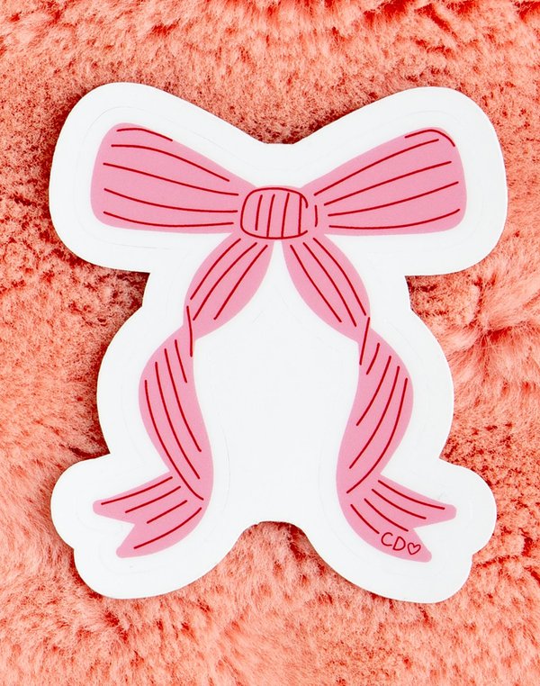 Coquette Frilled Bow Decal Sticker, 1 of 4