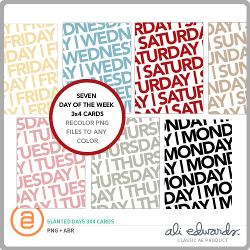 Slanted Days 3×4 Journal Cards , 1 of 1